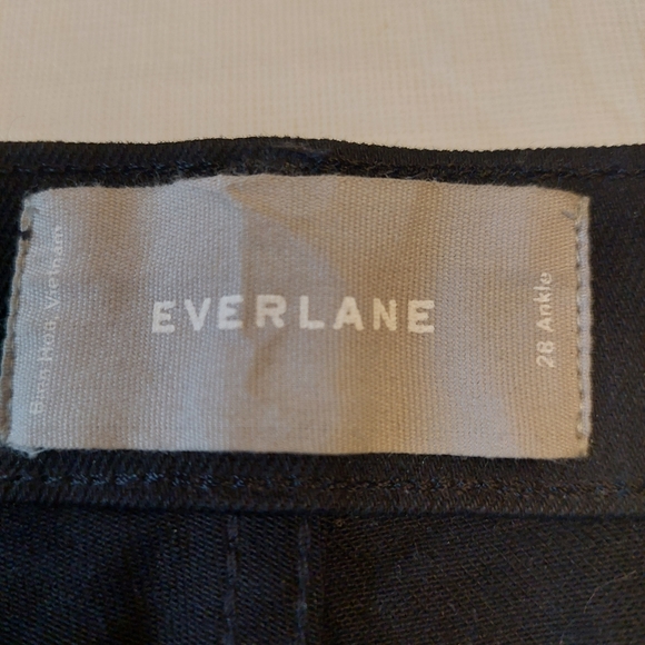 Everlane Black Rigid Premium Denim High Rise Ankle Crop Skinny Jeans Size 28 - Picture 7 of 13